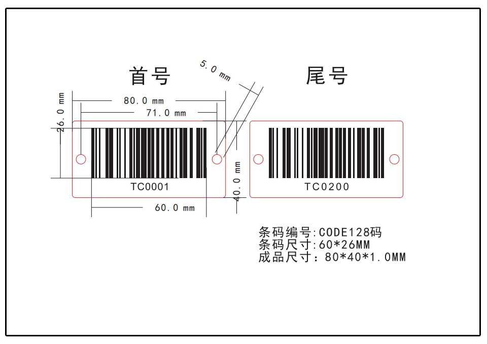 條碼標(biāo)牌